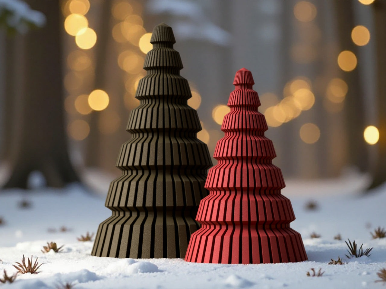Minimalistischer Japandi Weihnachtsbaum | 3D Gedruckter Deko Baum | Nachhaltige Skandi Weihnachtsdeko | Moderne Winterdeko