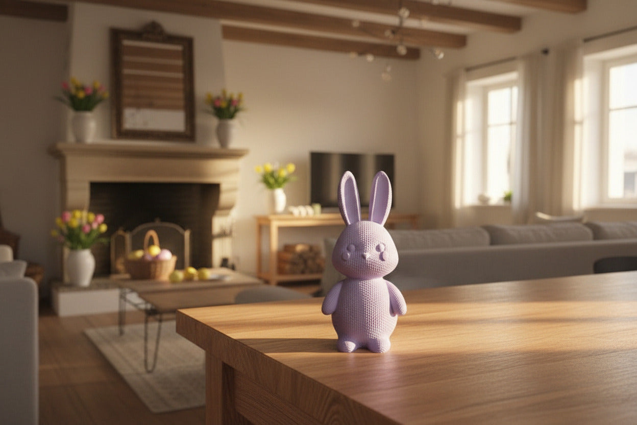 Moderne 3D gedruckte Osterhasen in Pastell – Stilvolle Frühlingsdeko