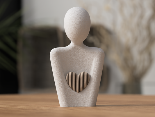 Herz Dekofigur aus PLA – Geschenk für Mama, Freundin oder Partner | 3D Druck Figur | Minimalistische Skulptur | Muttertagsgeschenk
