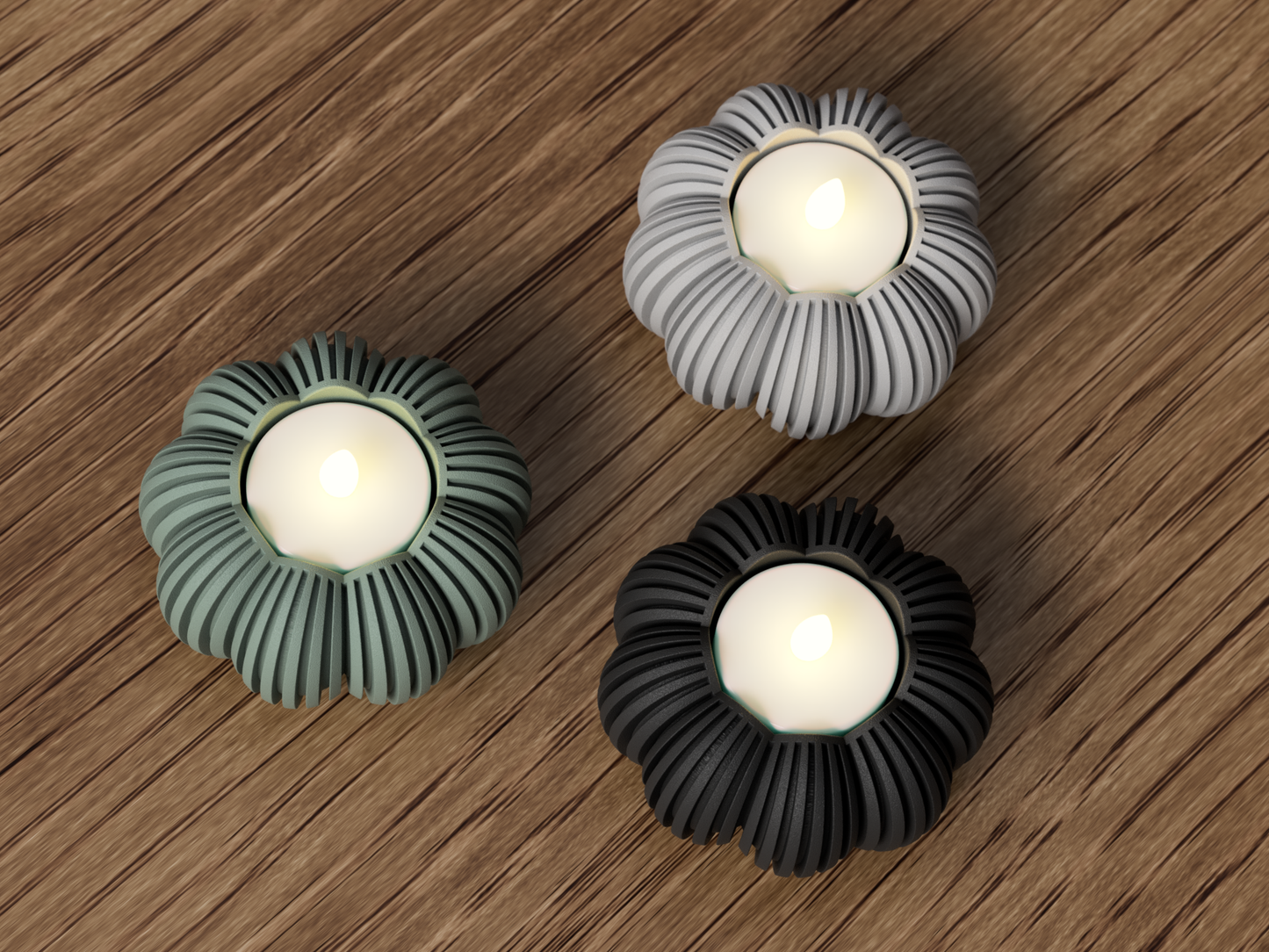 Kürbis LED-Teelichthalter aus PLA | Herbstliche Deko | Hygge Wohnaccessoire | Perfektes Geschenk für Herbst & Halloween