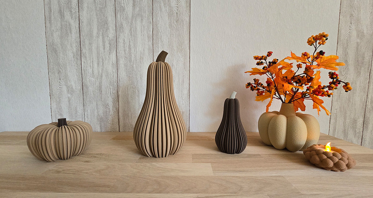 Stilvolle Herbstdeko | Dekoration | Kürbis | Kürbisse | Herbst | 3D Druck | Deko | Herbstzeit | Skandinavische Deko | Zeitlos | Modern