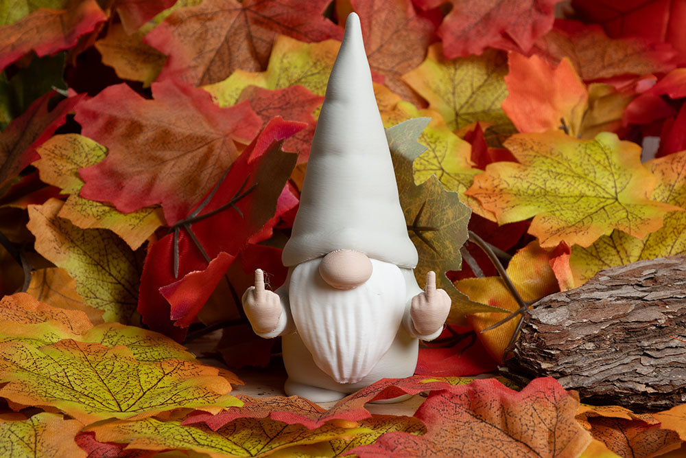 Wichtel-Deko – Lustige 3D gedrukte-Gnome mit Mittelfinger – Skandinavischer Humor für Zuhause & Geschenkidee