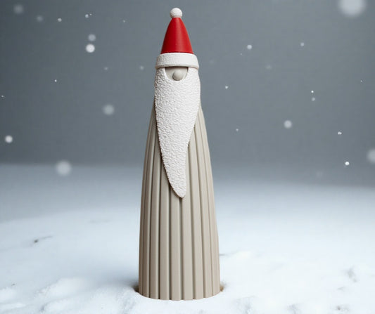 Minimalistische Weihnachtsdeko | 3D-gedruckte Santa Figuren | Skandinavische Winterdeko | Moderner Nikolaus