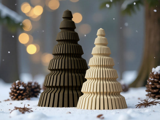 Minimalistischer Japandi Weihnachtsbaum  | 3D Gedruckter Deko Baum | Nachhaltige Skandi Weihnachtsdeko | Moderne Winterdeko