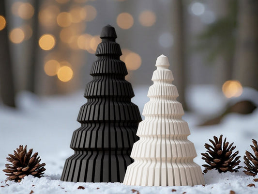 Minimalistischer Japandi Weihnachtsbaum  | 3D Gedruckter Deko Baum | Nachhaltige Skandi Weihnachtsdeko | Moderne Winterdeko