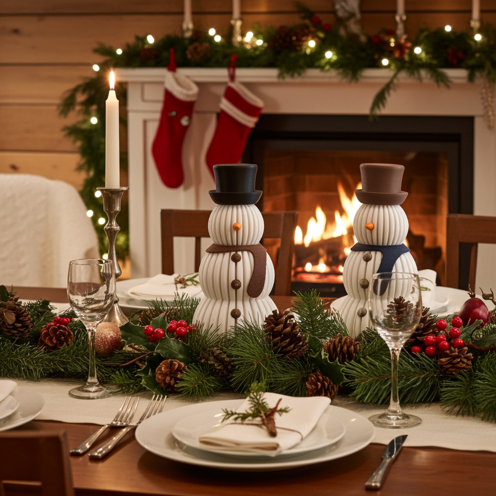 Schneemann | Dekoration | Winterzeit | Weihnachszeit | Weihnachten | Winter | 3D Druck | Figur | Weihnachtsdekoration | Skandinavische Deko