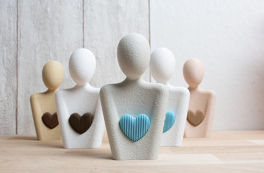 Herz Dekofigur aus PLA – Geschenk für Mama, Freundin oder Partner | 3D Druck Figur | Minimalistische Skulptur | Muttertagsgeschenk