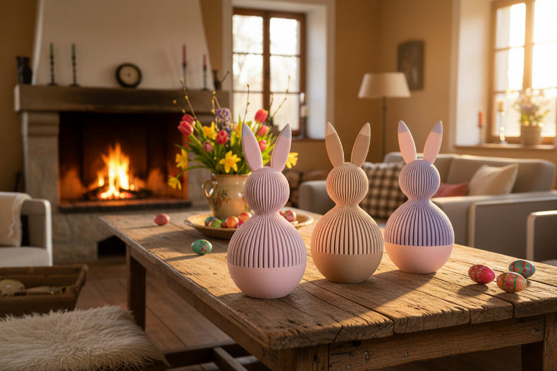 Drei Hasen mit Deckel