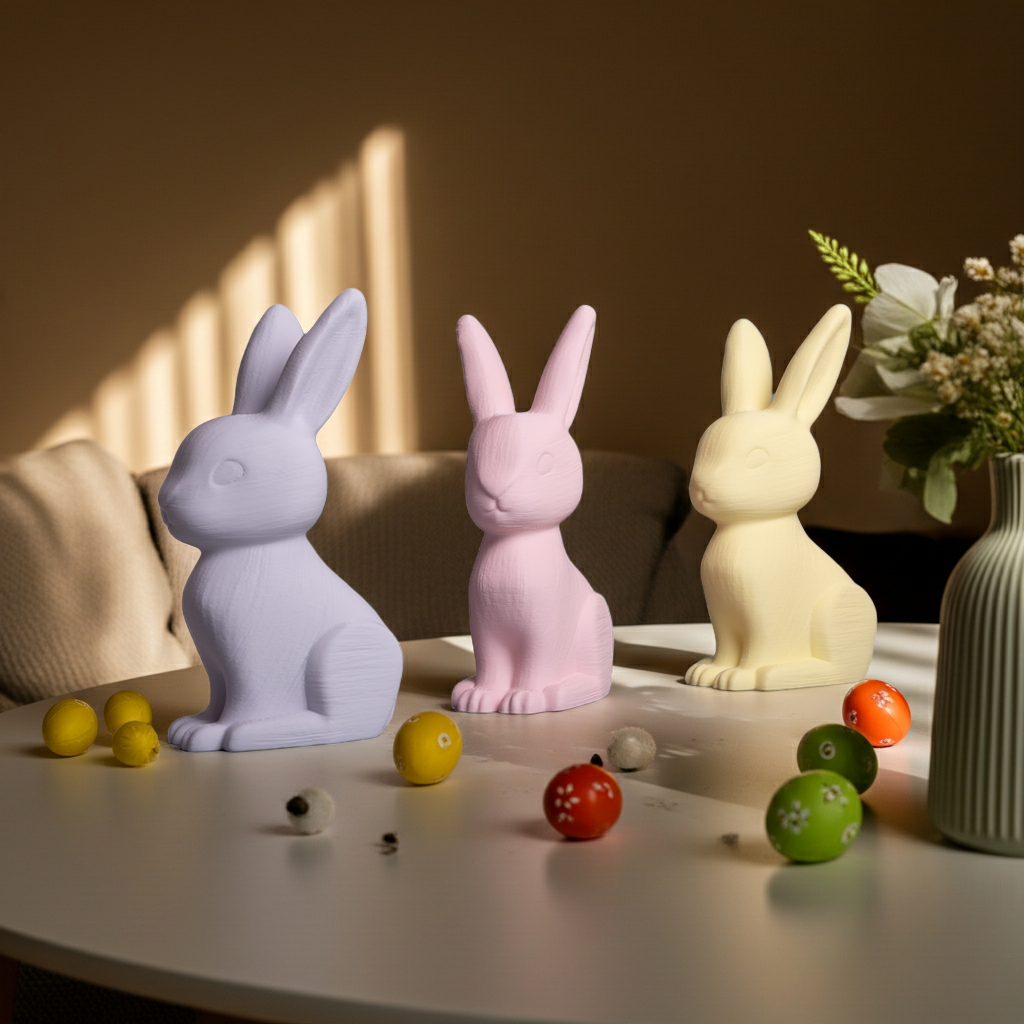 Dreier Hasen mit Oserdekoration