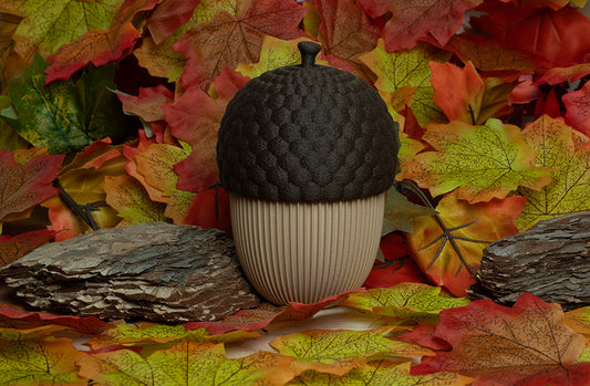 Eicheldose stehend Desert Tan Deckel Dark Chocolate