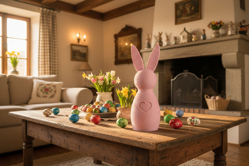 Hase mit Herz in Rosa