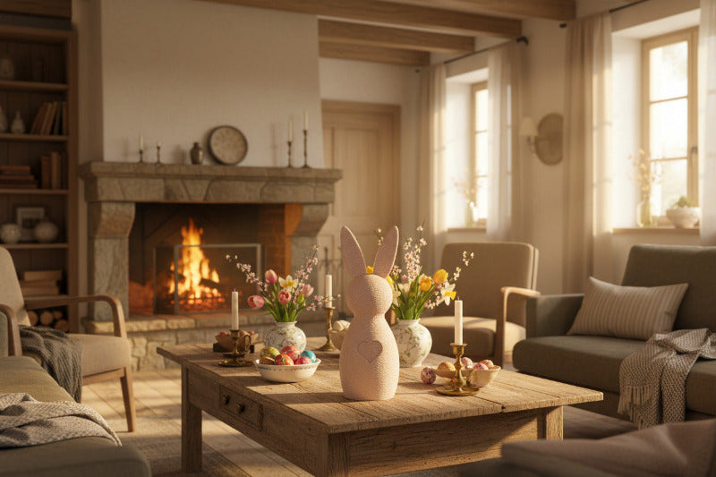 Hase mit Herz in Wüstenbraun