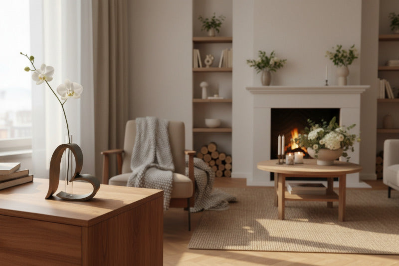 Herz Vase 3D Druck – Moderne Design Vase mit Glasröhrchen – Minimalistische Deko Geschenk Idee