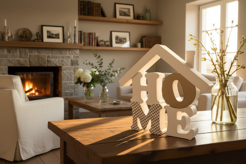 HOME Deko Haus aus 3D Druck – Moderne Wohndekoration für Regal & Wohnzimmer