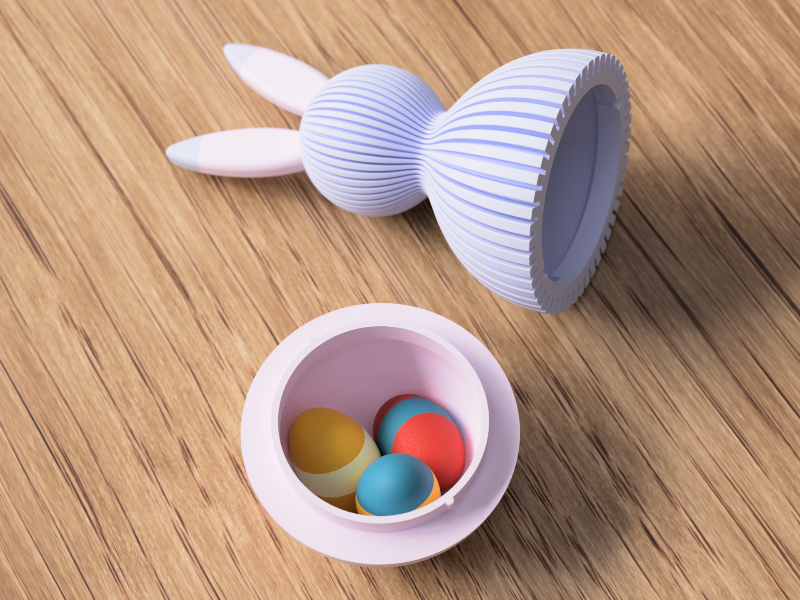 Hasen Dose mit Deckel | Minimalistische Osterdeko