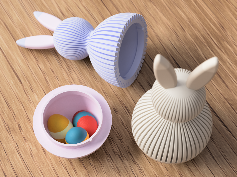 Hasen Dose mit Deckel | Minimalistische Osterdeko