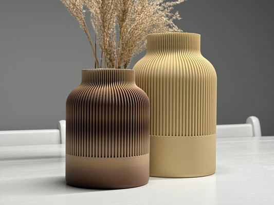 Minimalistische Japandi Vase | Skandinavische & Japanische Fusion | 3D gedrucktes Dekor | Moderne Wohnakzente