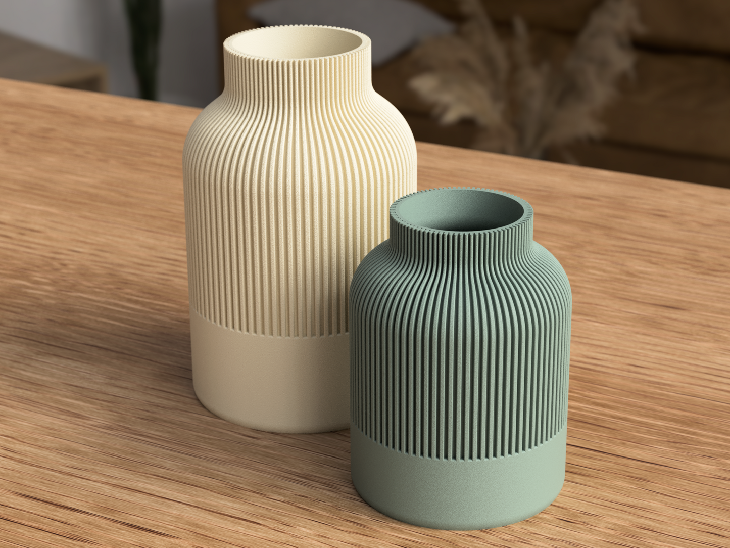 Minimalistische Japandi Vase | Skandinavische & Japanische Fusion | 3D gedrucktes Dekor | Moderne Wohnakzente
