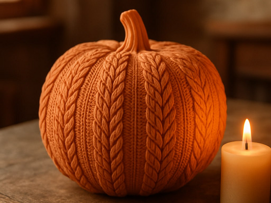 Knitted Pumpkin | Gestrickter Kürbis | Kürbis Deko für Herbst |Tisch & Halloween