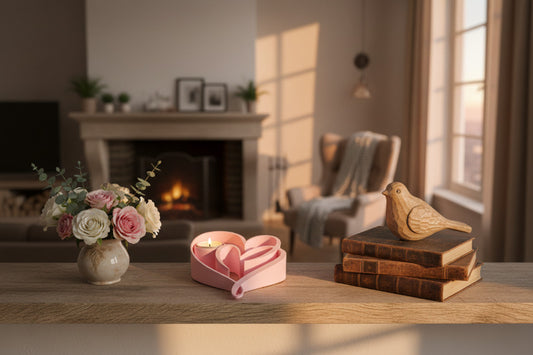 Herzförmiger 3D-Teelichthalter – moderne romantische Wohn-Deko