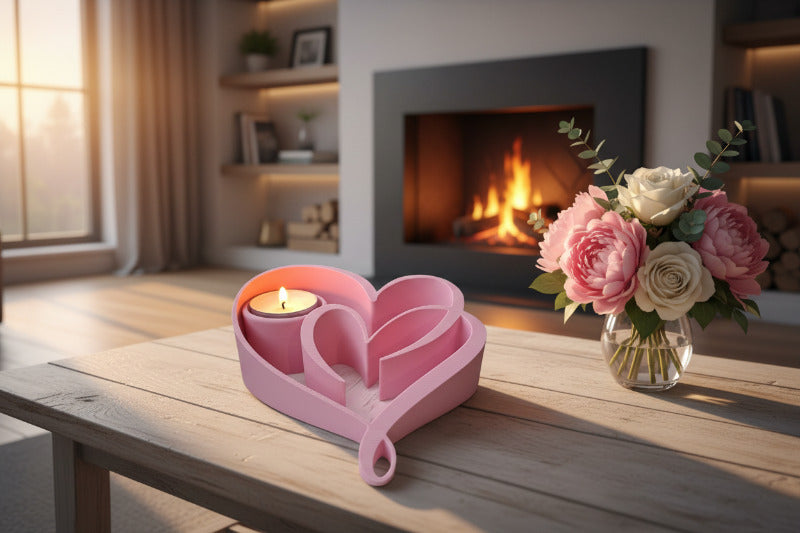 LED-Telichthalter in Herzform