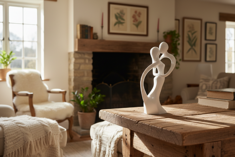 Skulptur eines romantischen Paares Minimalistische Schreibtischdekoration