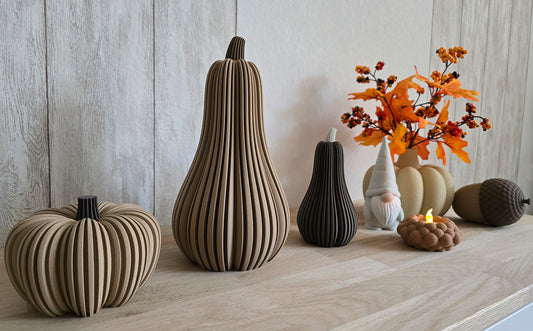 Stilvolle Herbstdeko | Dekoration | Kürbis | Kürbisse | Herbst | 3D Druck | Deko | Herbstzeit | Skandinavische Deko | Zeitlos | Modern