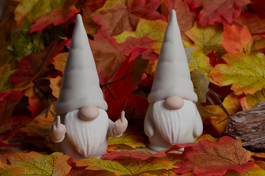 Wichtel-Deko – Lustige 3D gedrukte-Gnome mit Mittelfinger – Skandinavischer Humor für Zuhause & Geschenkidee